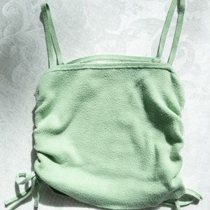 Pacsun Green Cropped Tank Top